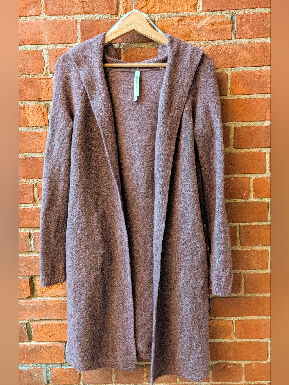 Merino And Yak Babaton Hooded Open-Front Sweater Cardigan